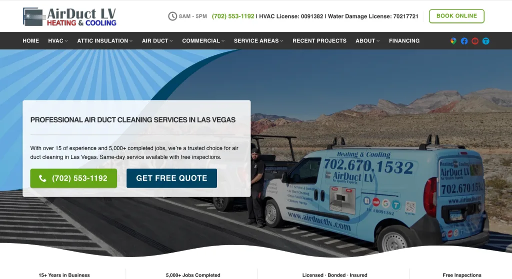 Air Duct LV - Best for Residential and Commercial HVAC Services