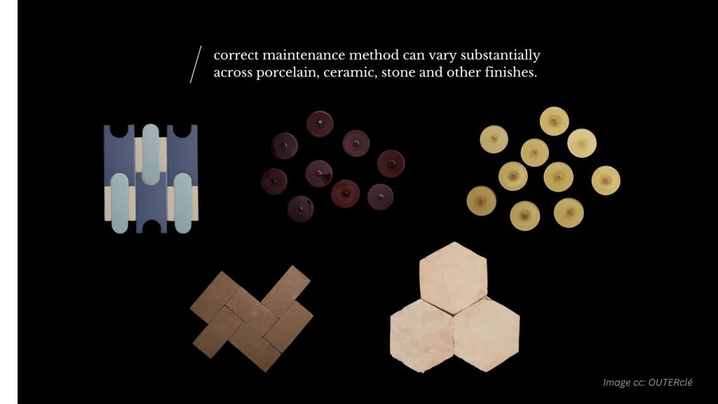 Match the cleaning method to the material