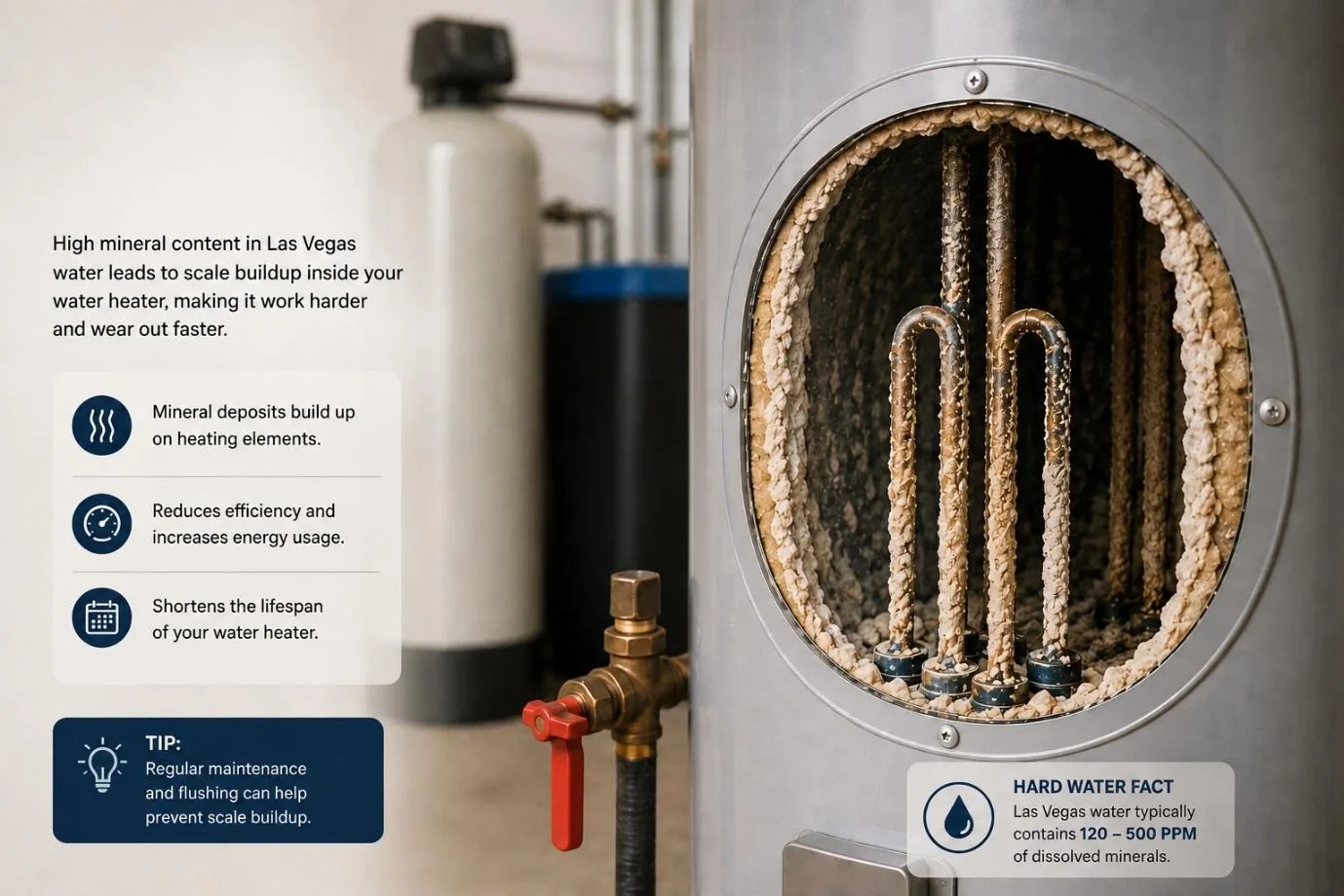 How Las Vegas Hard Water Shortens the Life of Your Water Heater