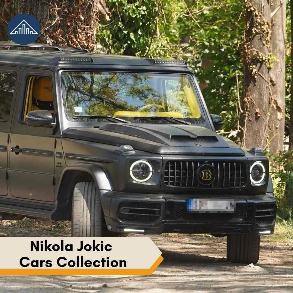 A sleek black Mercedes-Benz Brabus SUV with a yellow interior from the Nikola Jokic cars collection.