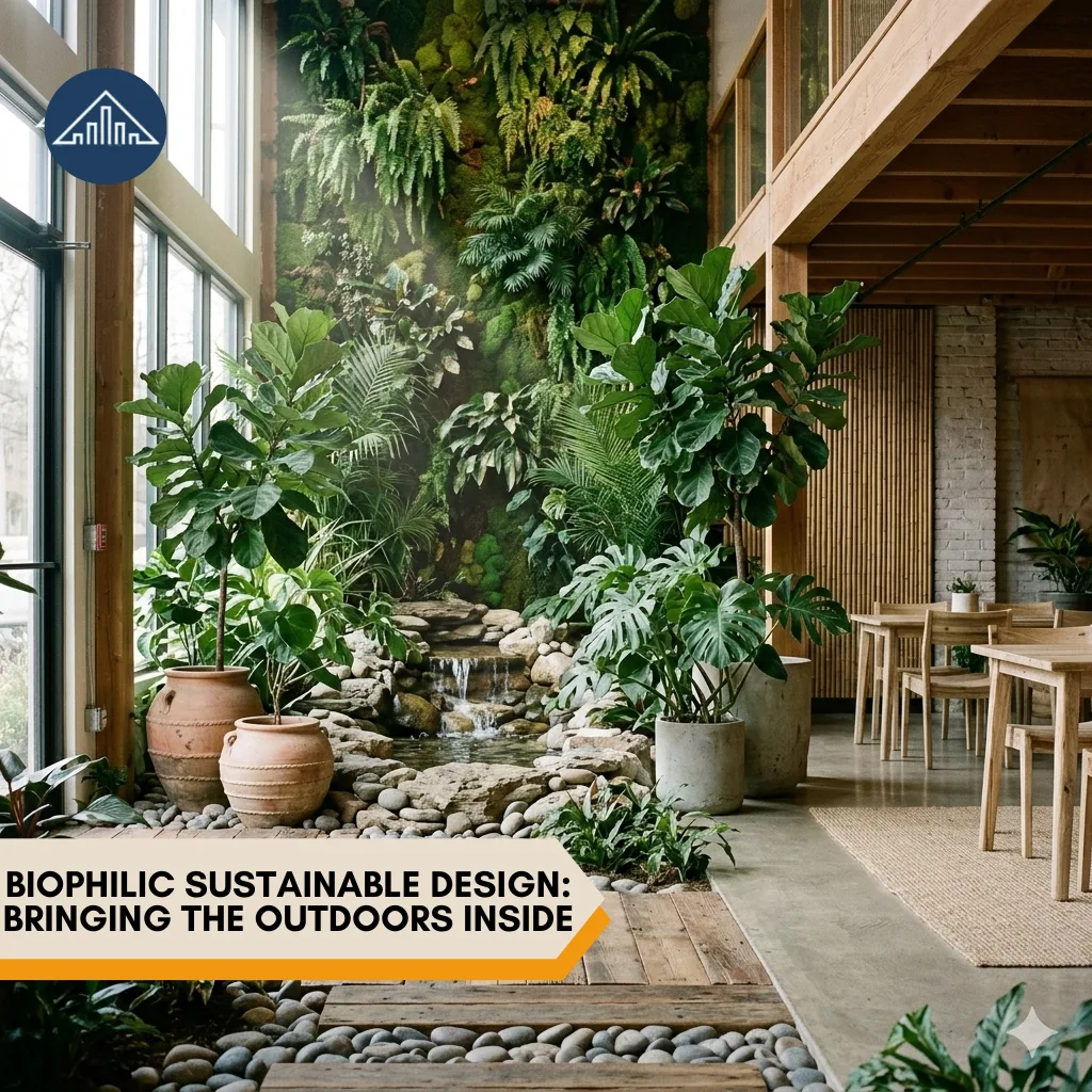Sustainable interior design : Biophilic Sustainable Design: Bringing the Outdoors Inside