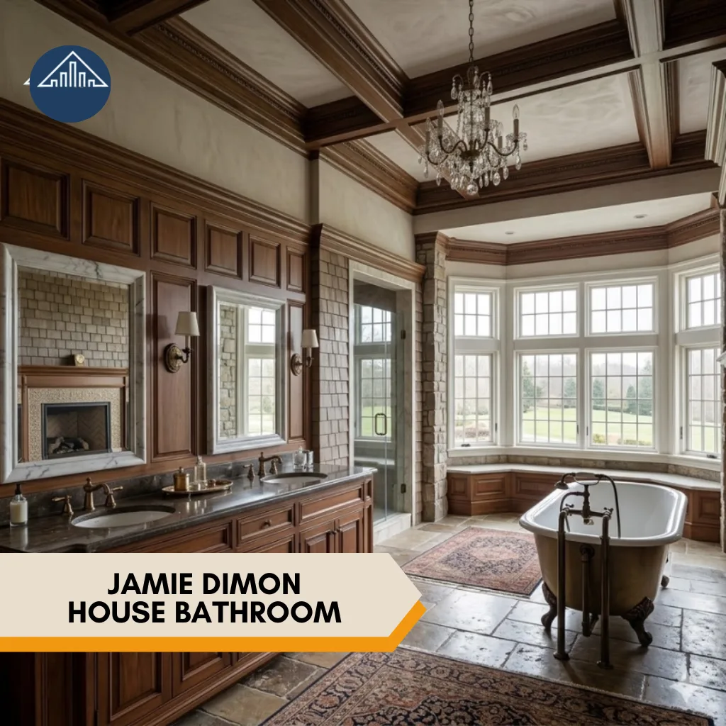 Jamie Dimon House: A Peek Inside His Secret $39.5M Bedford Mansion 5 where does Jamie Dimon live?Jamie Dimon house bathroom