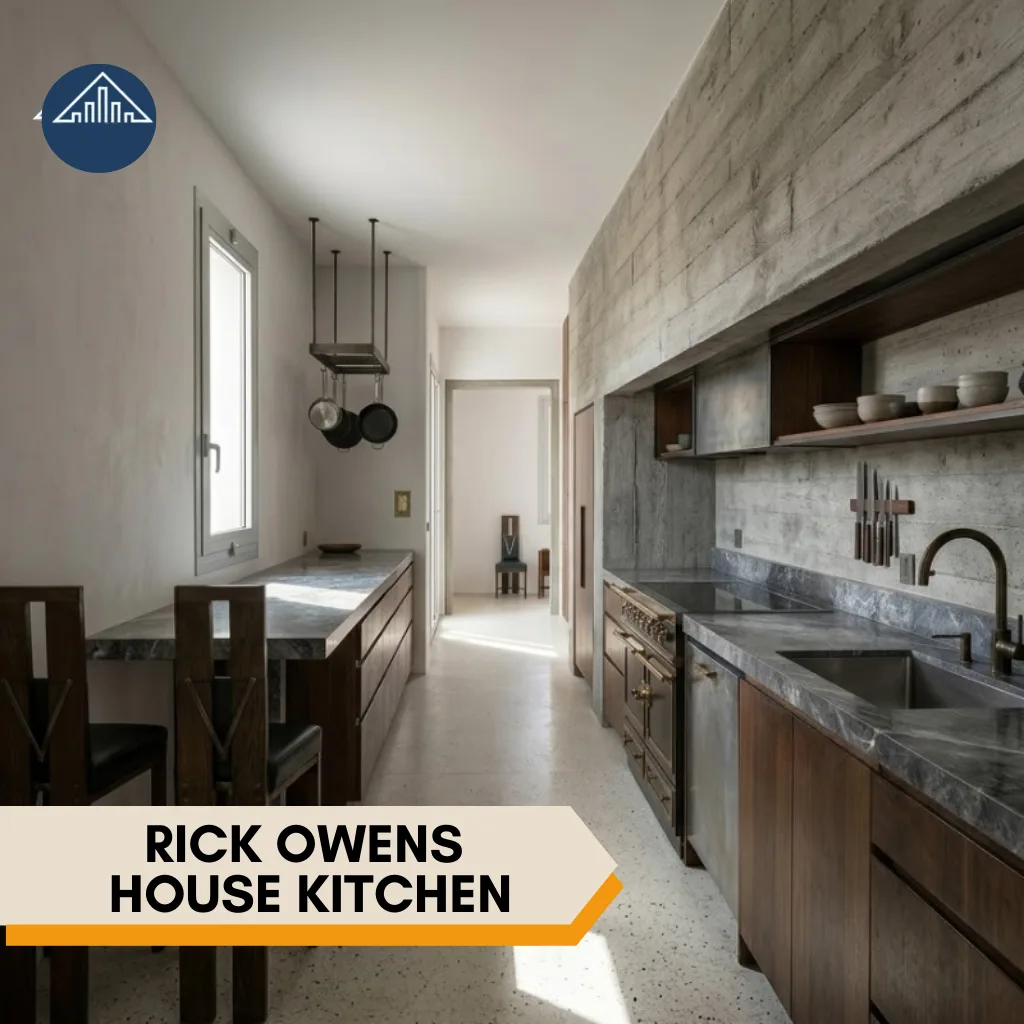 Rick Owens House: Legendary Paris $10M Mansion 7 Rick Owens House kitchen :Where Does Rick Owens Live