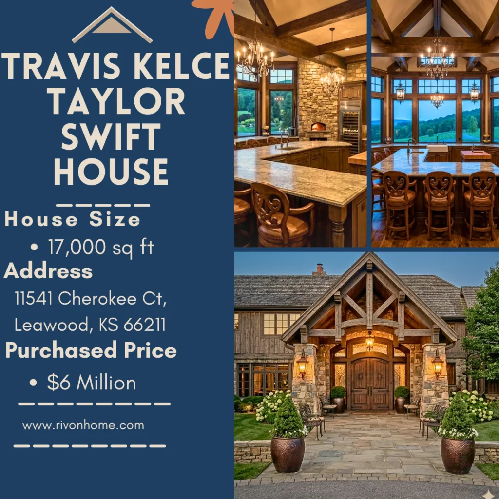 Travis Kelce Taylor Swift Engagement House:Their $6M Leawood Mansion 2 Travis Kelce Taylor Swift Engagement House enterance