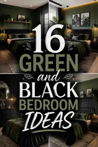 Green and Black Bedroom Ideas