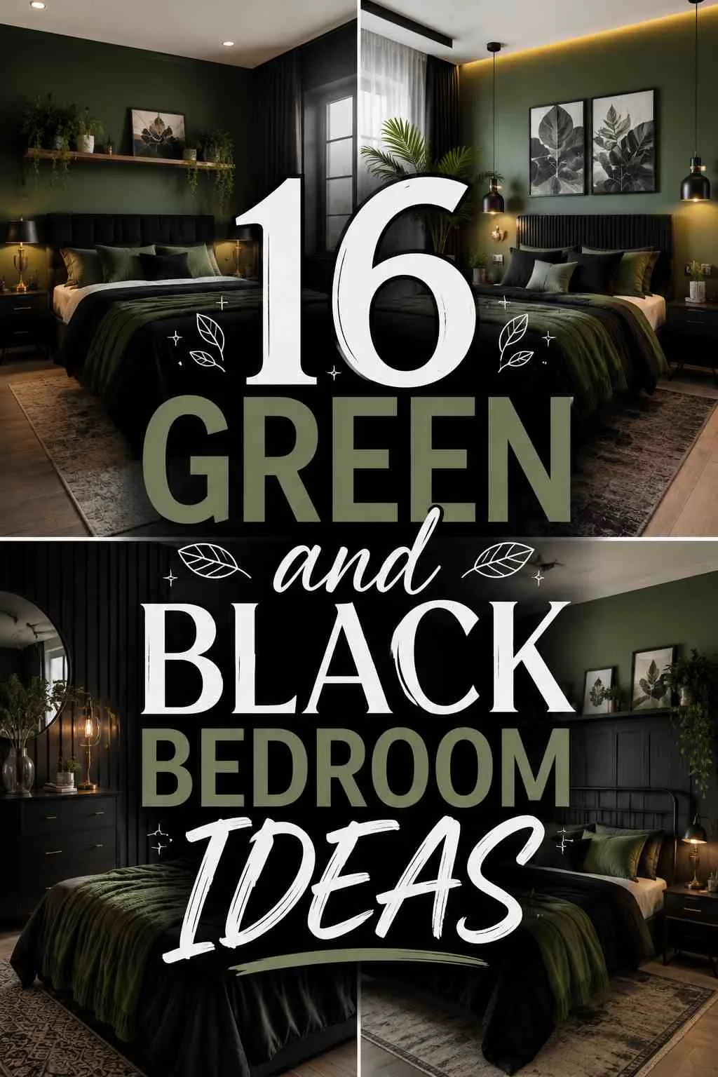 16 Green and Black Bedroom Ideas to Transform Your Space 1 Green and Black Bedroom Ideas