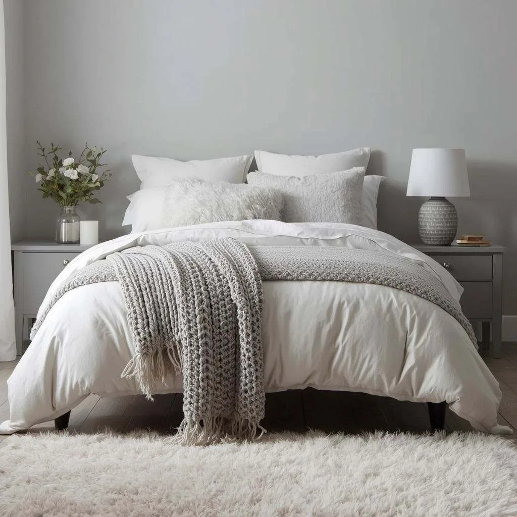 15 Grey Bedroom Ideas to Transform Your Space 14 Cosy Grey Bedroom With Layered Textiles