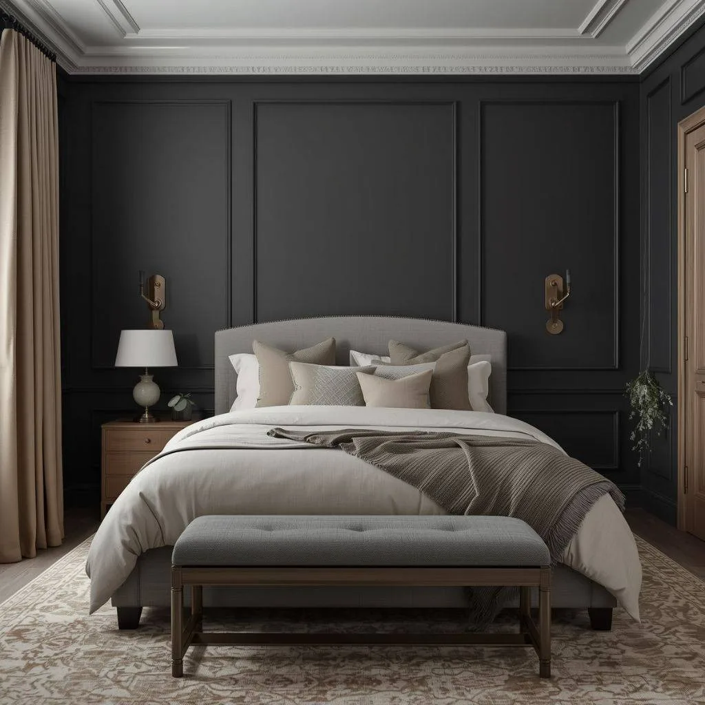 15 Grey Bedroom Ideas to Transform Your Space 2 The Classic Charcoal Retreat