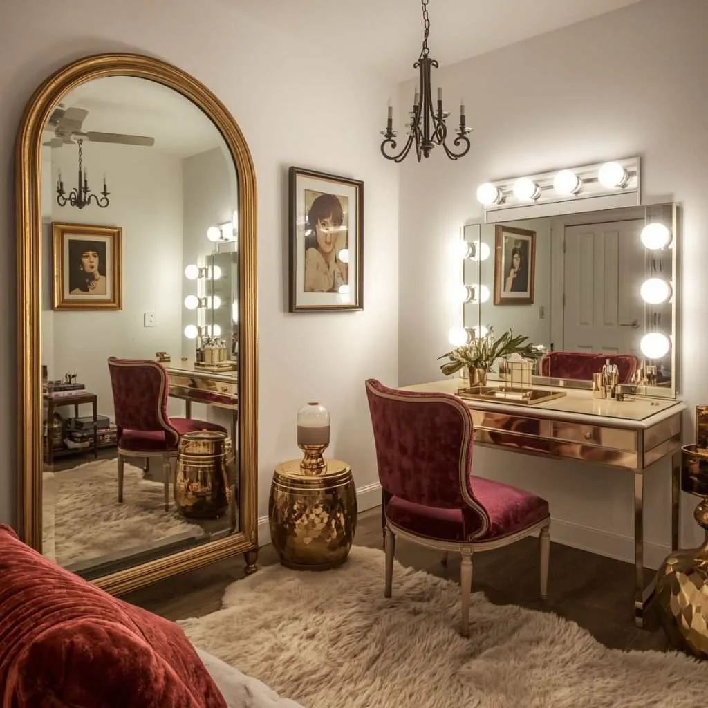 17 Teen Girl Bedroom Ideas That Will Make You Obsessed With Your Own Space 14 Glam Girl with Mirrors and Gold Accents