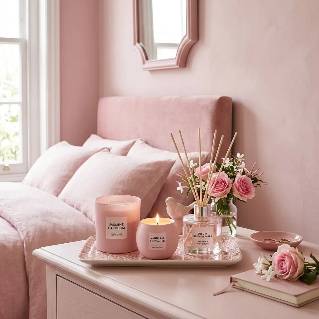 15 Feminine Women Bedroom Ideas to Transform Your Space 14 Scented Candles and Diffusers for a Sensory Experience