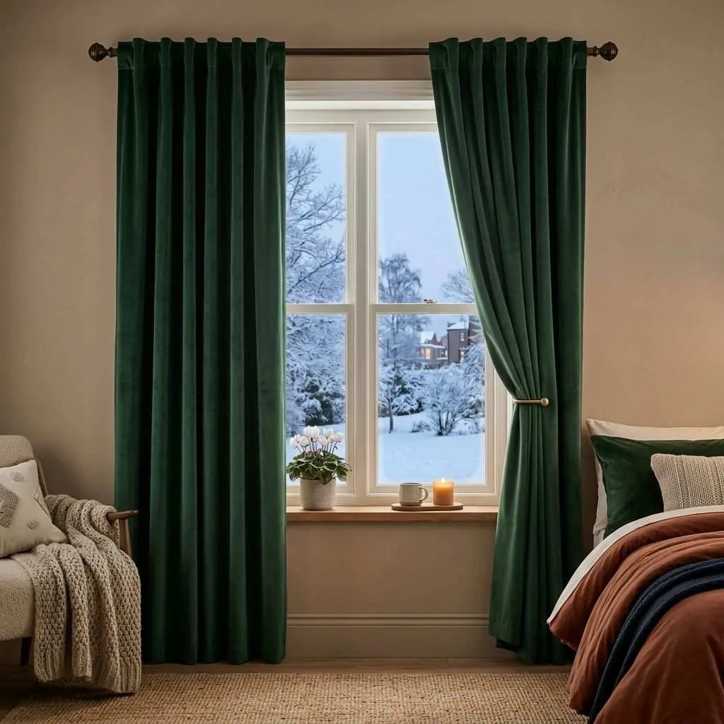 Swap Out Your Curtains for Heavy Drapes