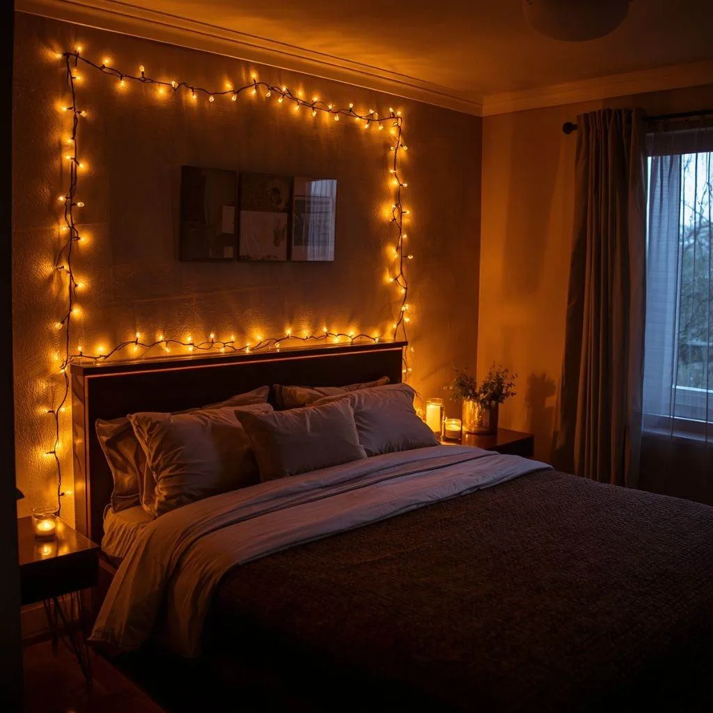 Set the Mood with Warm String Lights