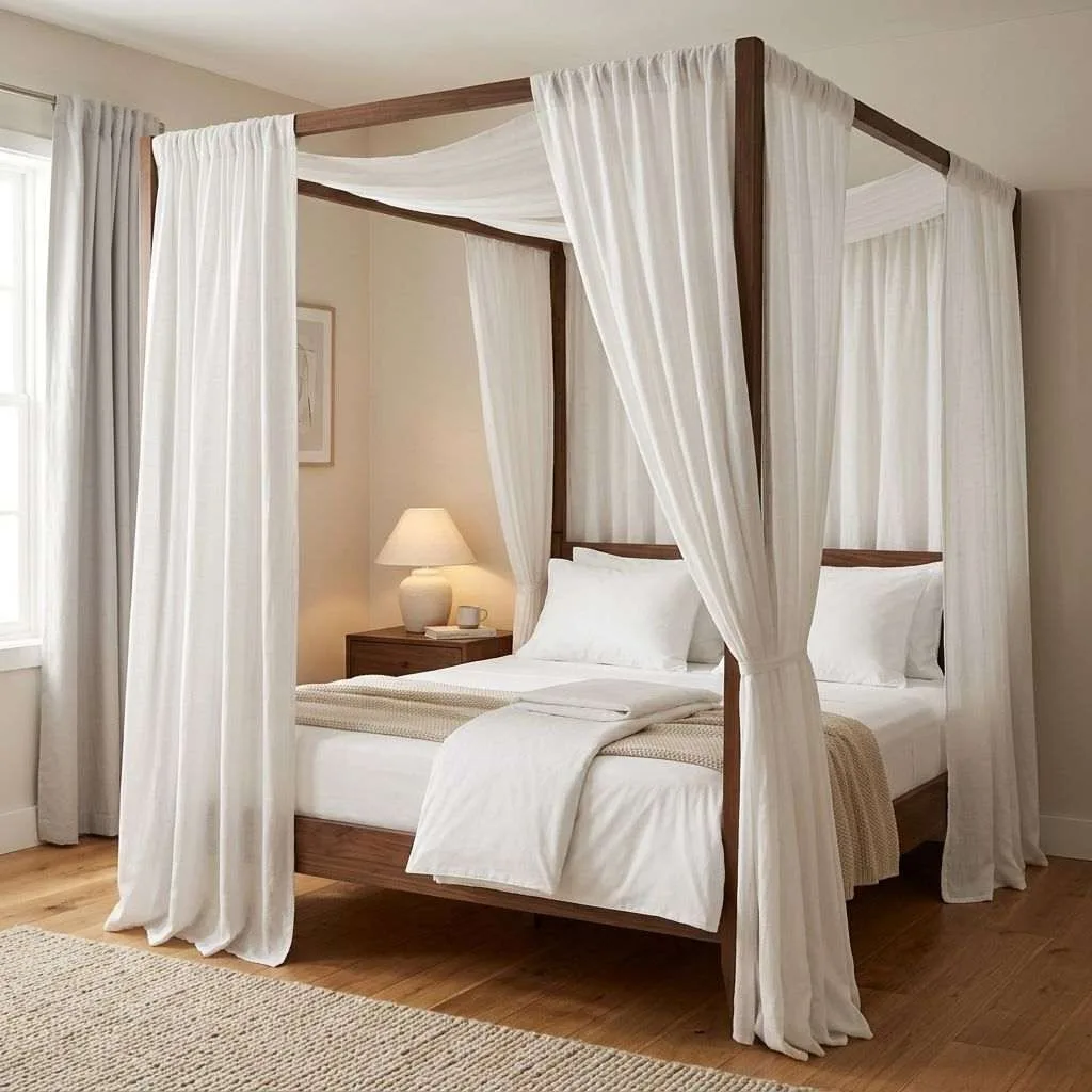 Add a Canopy or Bed Curtains for Ultimate Enclosure