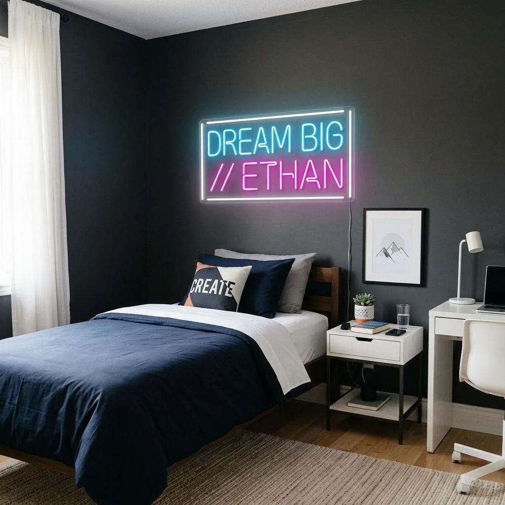 Neon Sign Statement Room