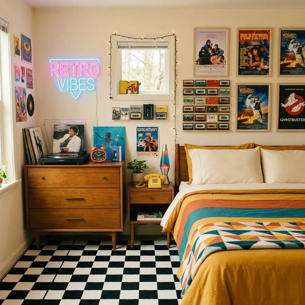 Vintage Retro 80s and 90s Room