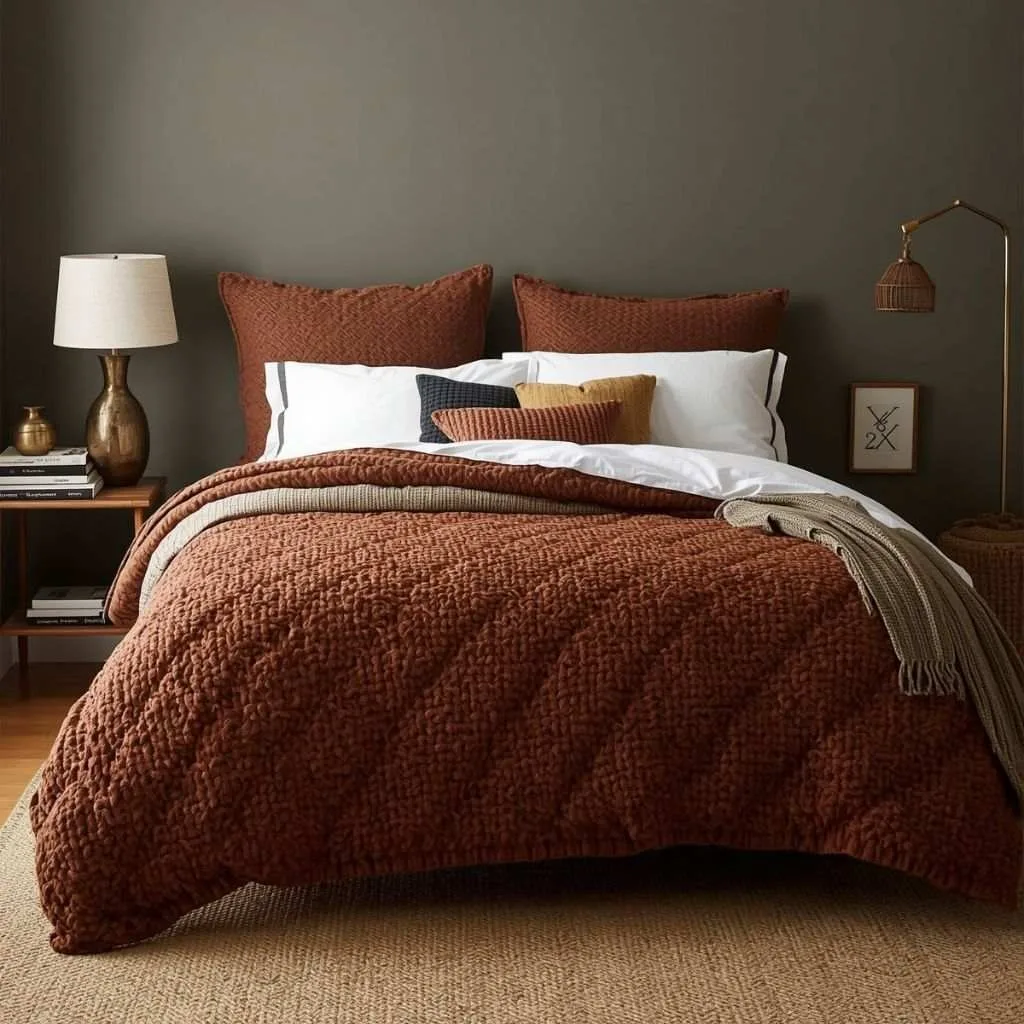 15 Fall Bedroom Decor Tips to Make Your Space Feel Cozy and Beautiful 3 Swap Out Your Bedding for Warm, Earthy Tones