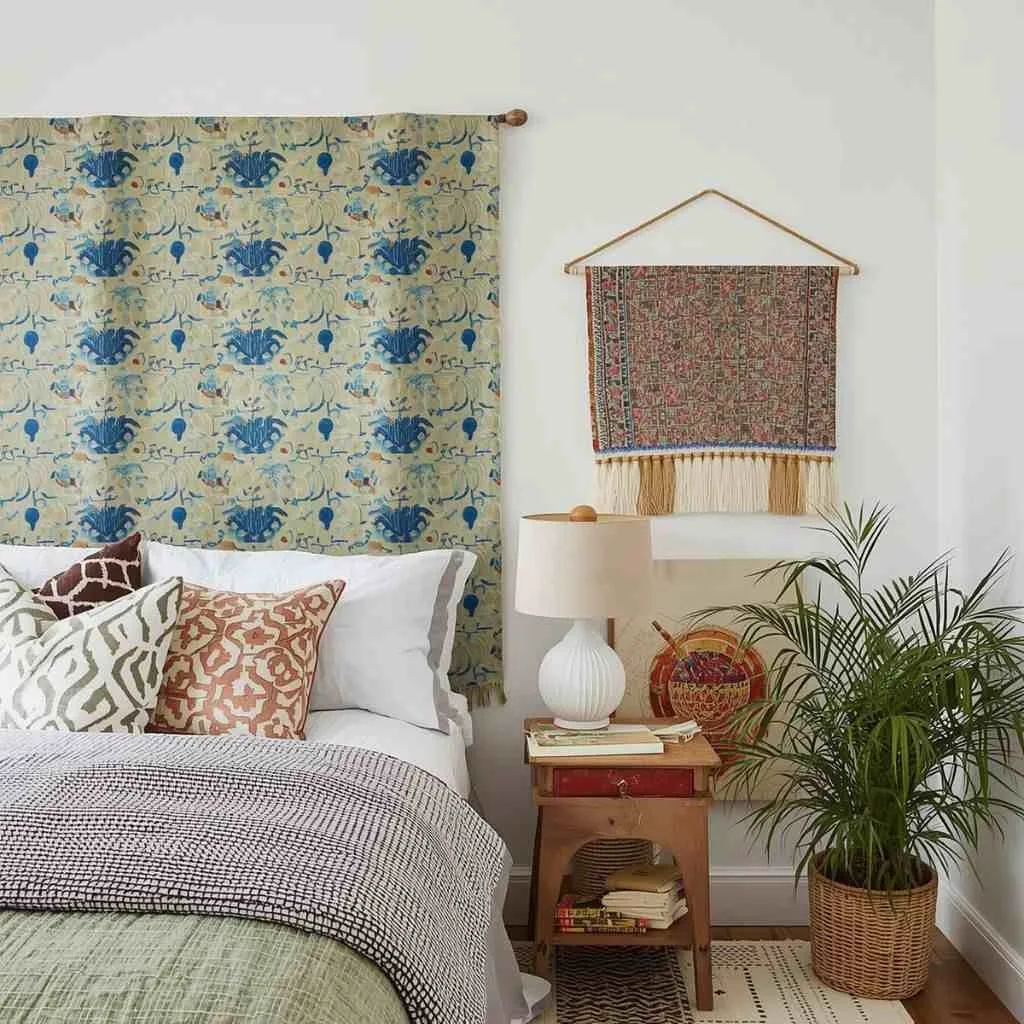 Hang Woven or Printed Fabric Panels as Art