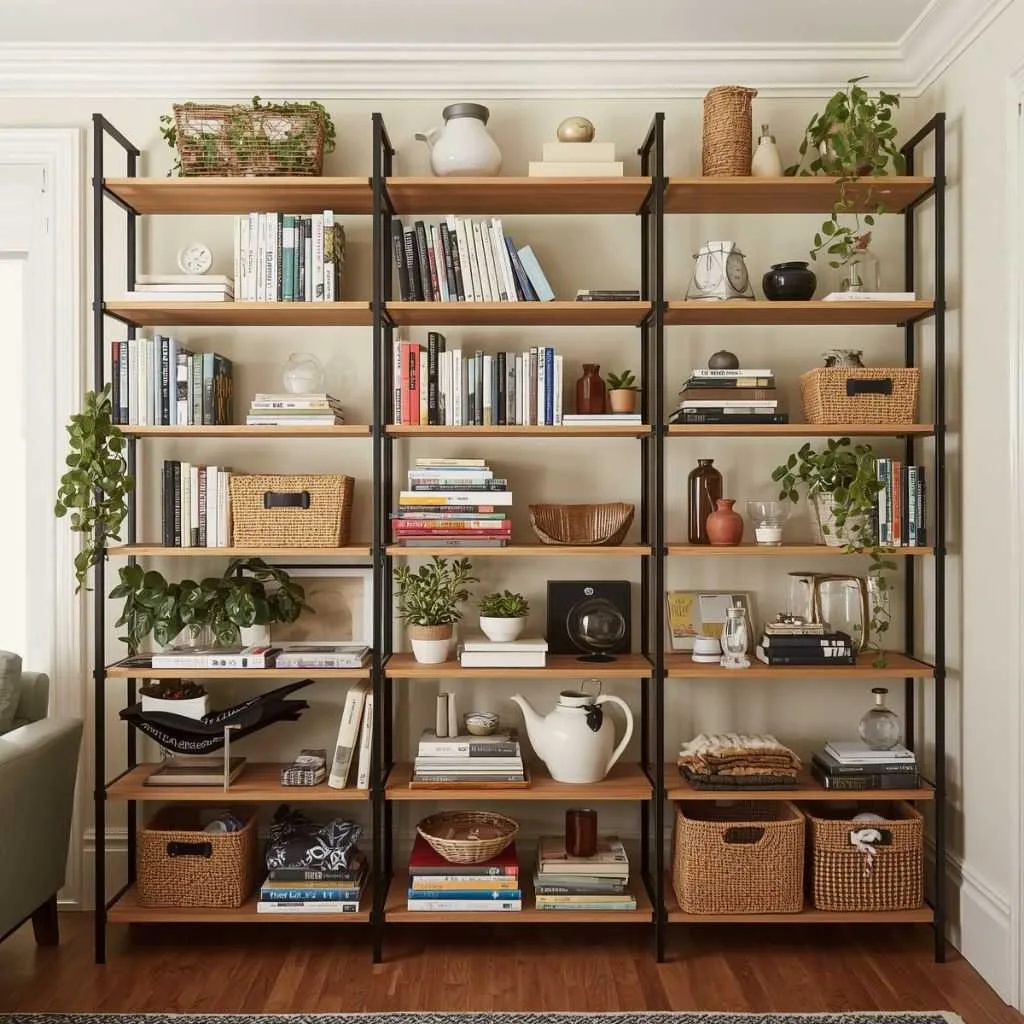 15 Small Bedroom Decor Ideas That Make Every Inch Count 4 Go Vertical With Tall Bookshelves and Shelving Units