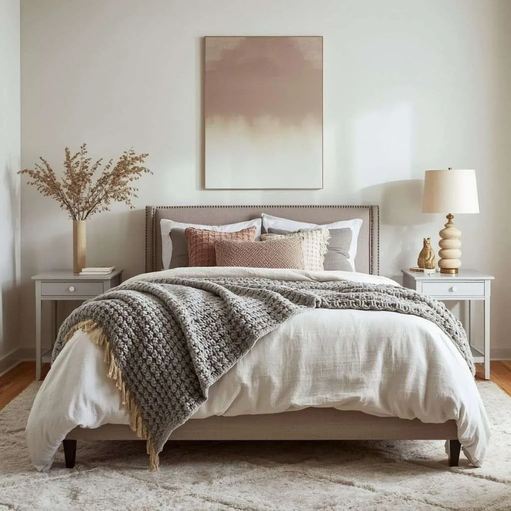 15 Small Bedroom Decor Ideas That Make Every Inch Count 12 Layer Textures and Soft Furnishings for a Cozy Feel