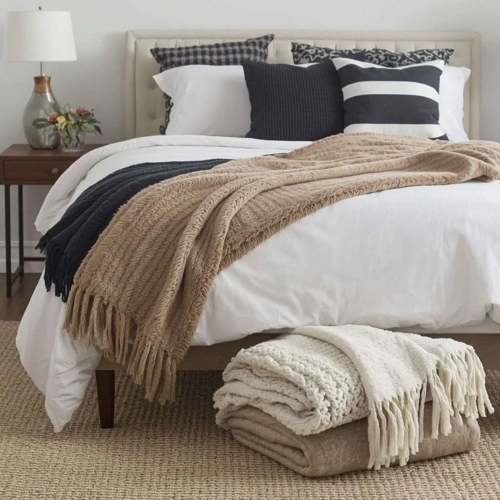 15 Fall Bedroom Decor Tips to Make Your Space Feel Cozy and Beautiful 4 Layer Your Throw Blankets Like a Pro