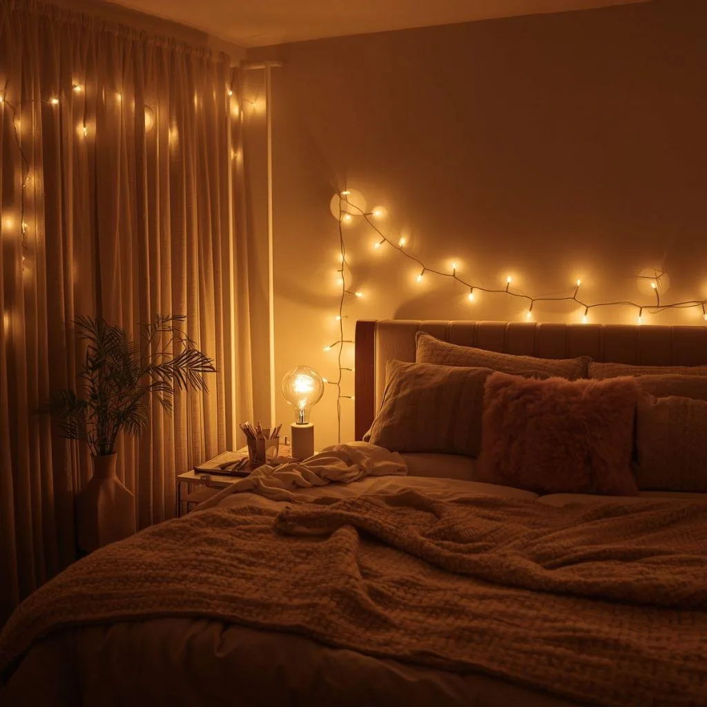 How to Make Your Room Aesthetic: 15+ Creative Ideas to Transform Your Space 3 Swap Harsh Lights for Warm, Cozy Lighting