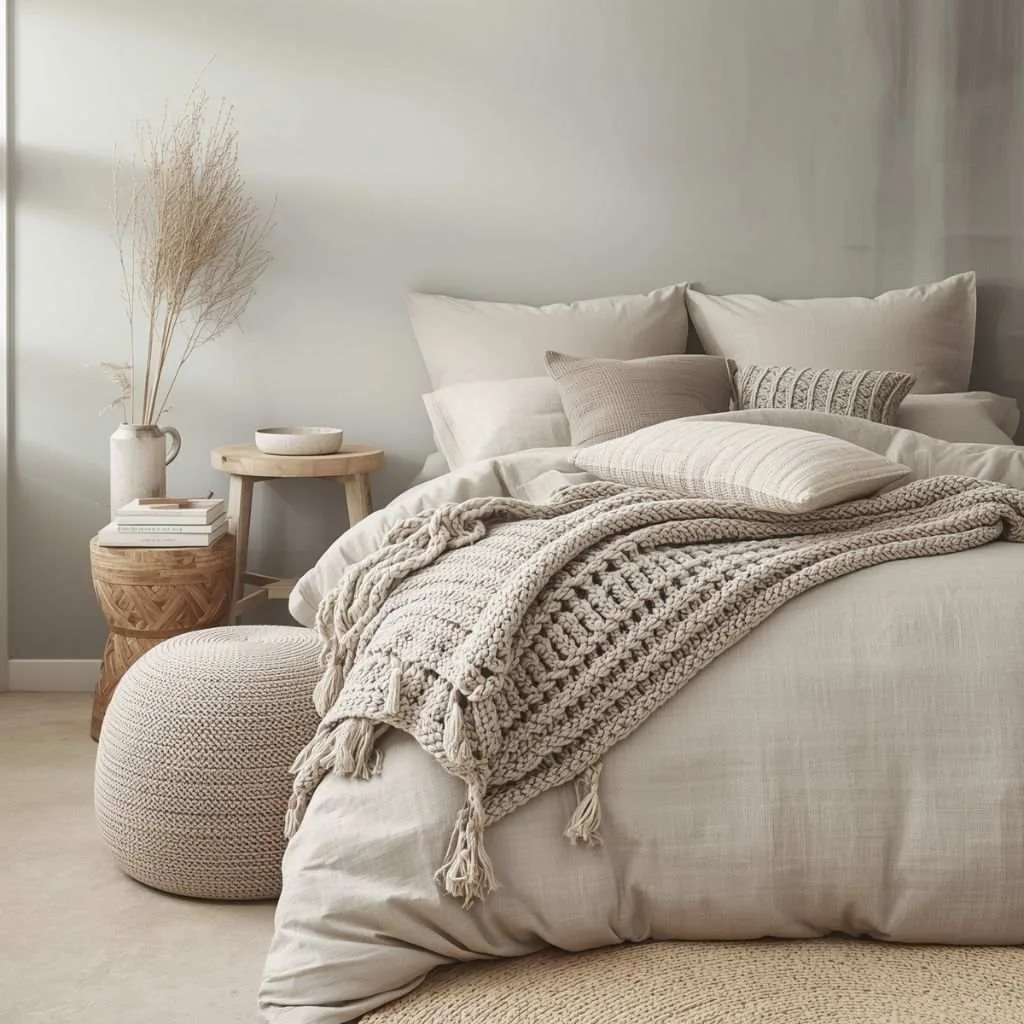 15 Japandi Bedroom Ideas to Transform Your Space Into a Peaceful Retreat 5 Layer Cozy Textiles for the "Hygge" Touch