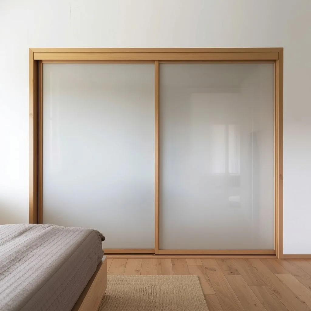 15 Japandi Bedroom Ideas to Transform Your Space Into a Peaceful Retreat 12 Opt for Sliding Wardrobe Doors