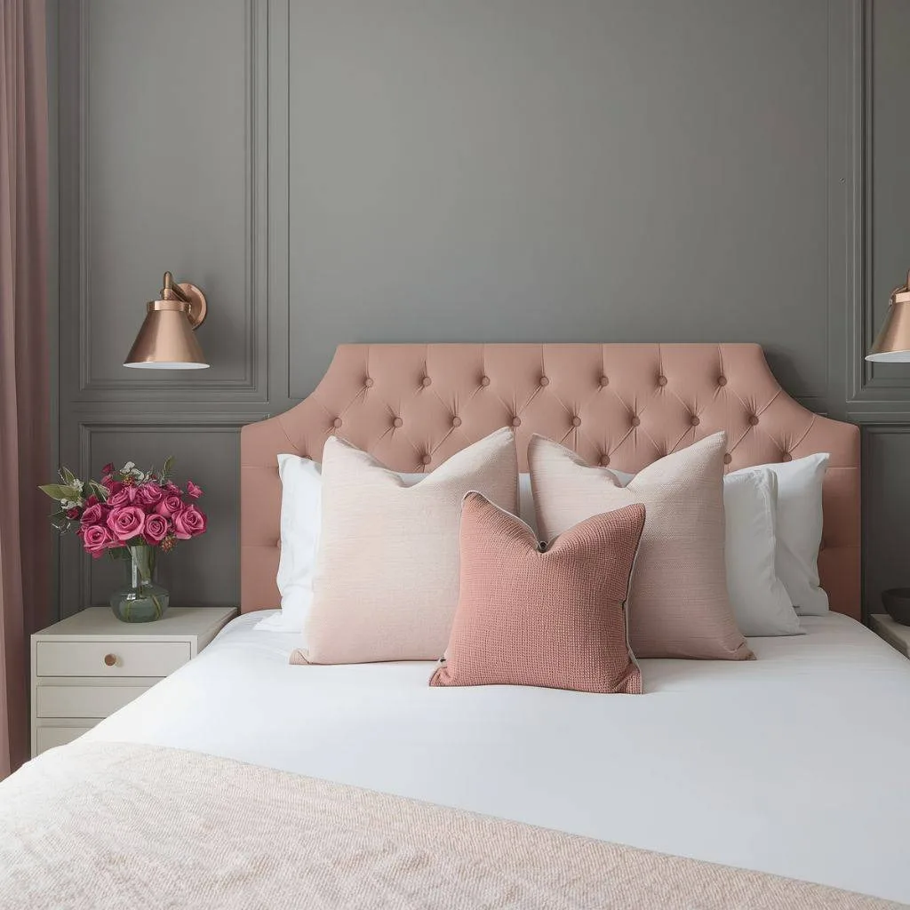 15 Grey Bedroom Ideas to Transform Your Space 4 Grey and Blush Pink Romance