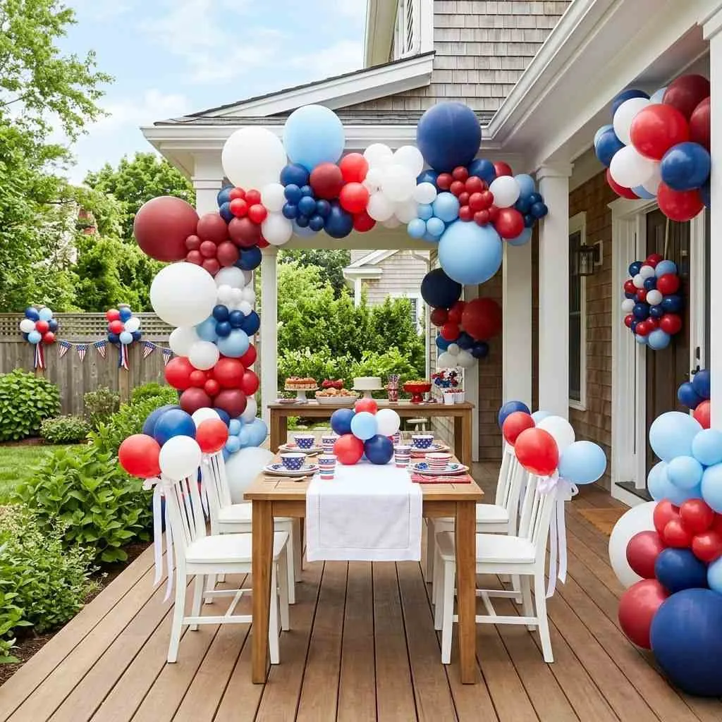 Red, White & Blue Balloon Clusters
