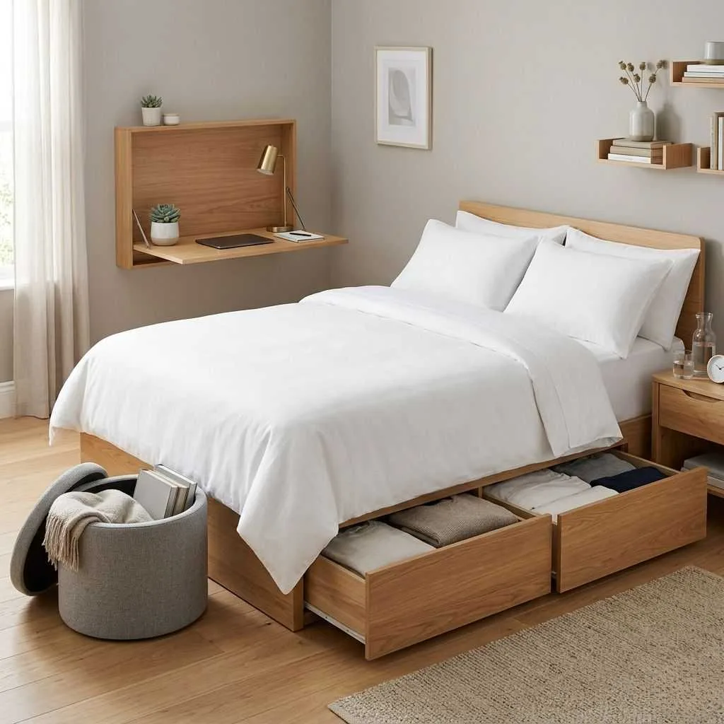 15 Aesthetic Small Bedroom Ideas for Teens 7 Multi-Functional Furniture
