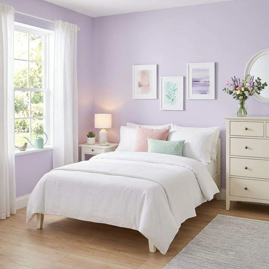 15 Aesthetic Small Bedroom Ideas for Teens 3 Pastel Color Palette Walls