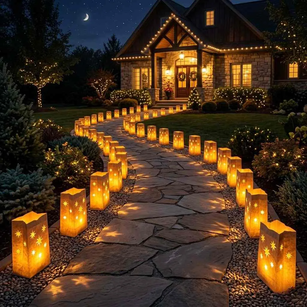 15 Beautiful 4th of July Home Decoration Ideas 16 Glowing Luminaries Along the Walkway