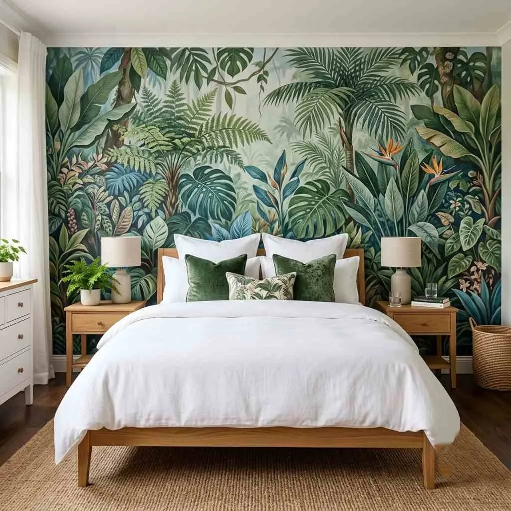 Nature-Inspired Mural or Botanical Wallpaper