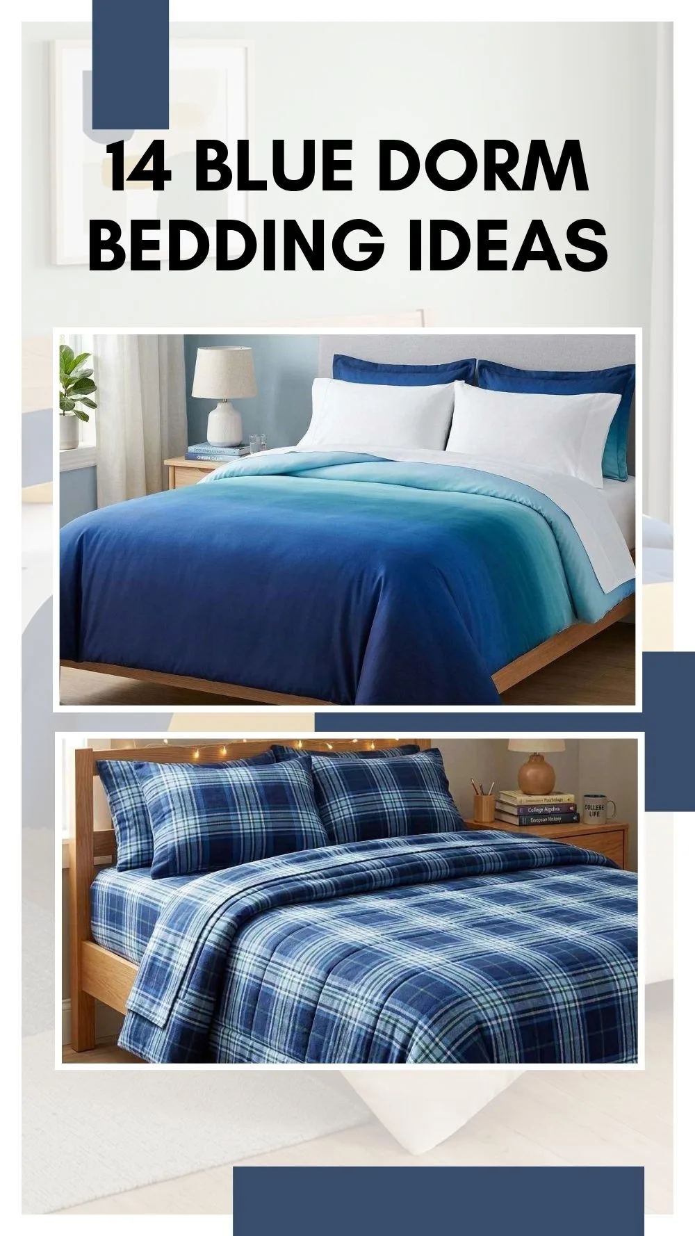 14 Blue Dorm Bedding Ideas 1 Blue Dorm Bedding Ideas