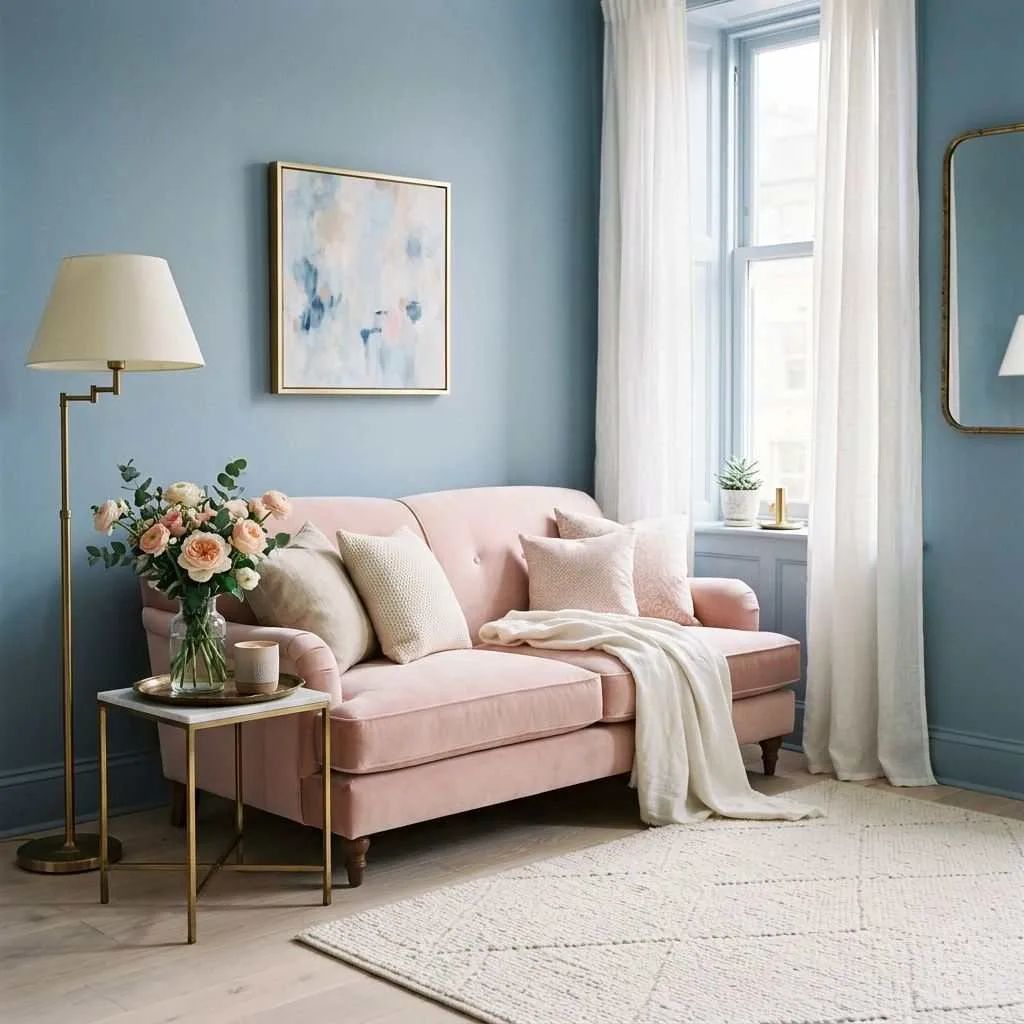 Dusty Blue and Blush Pink for a Soft, Romantic Vibe