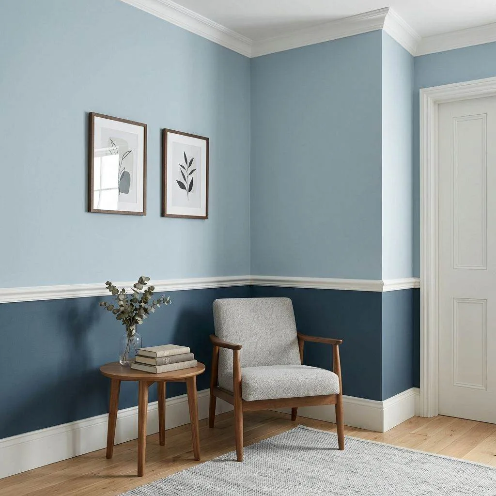 Two-Tone Blue: Combining Light and Dark Shades