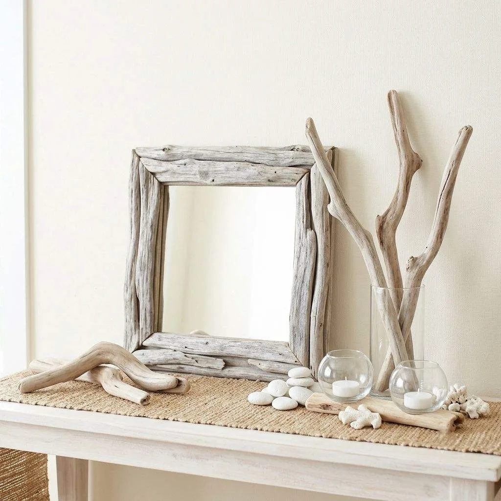 15 Coastal Summer Home Aesthetic Decor Ideas 2 Driftwood Accent Pieces