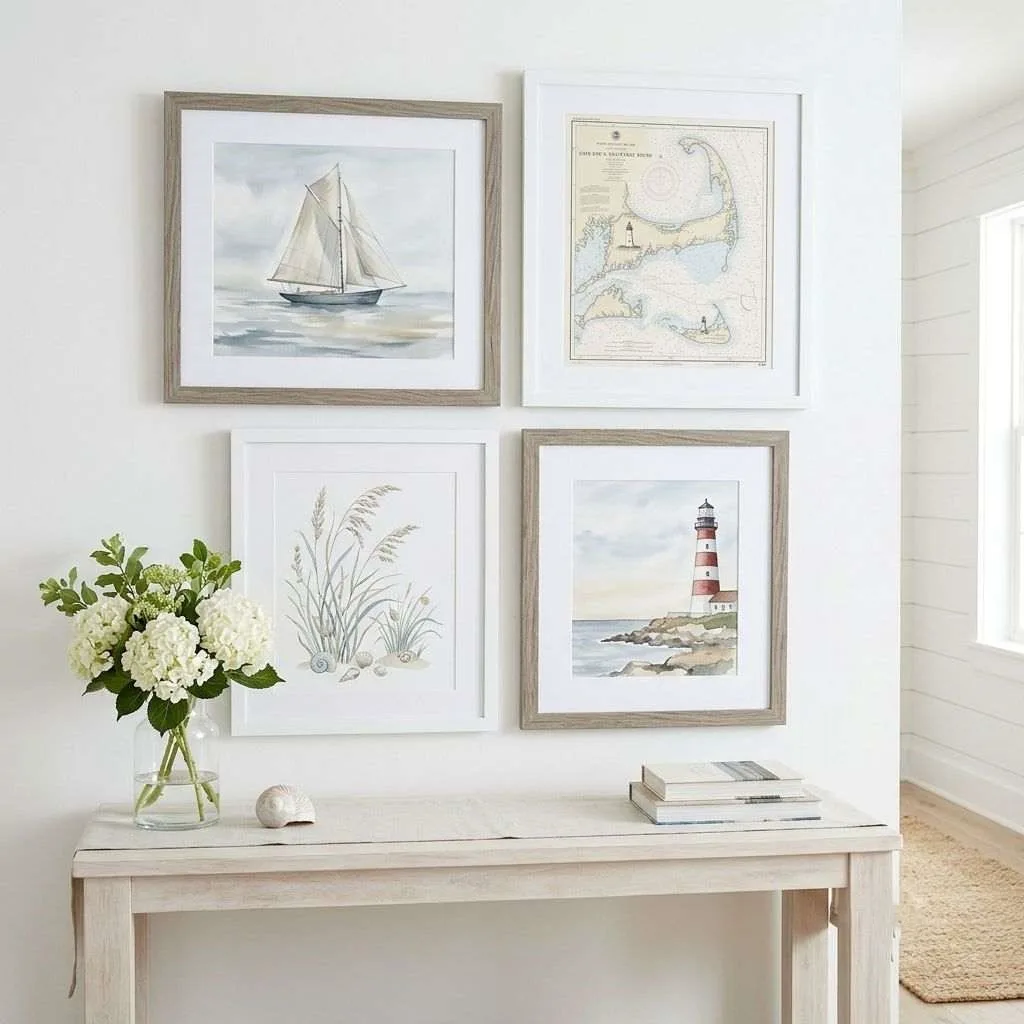 15 Coastal Summer Home Aesthetic Decor Ideas 8 Sailboat and Nautical Art