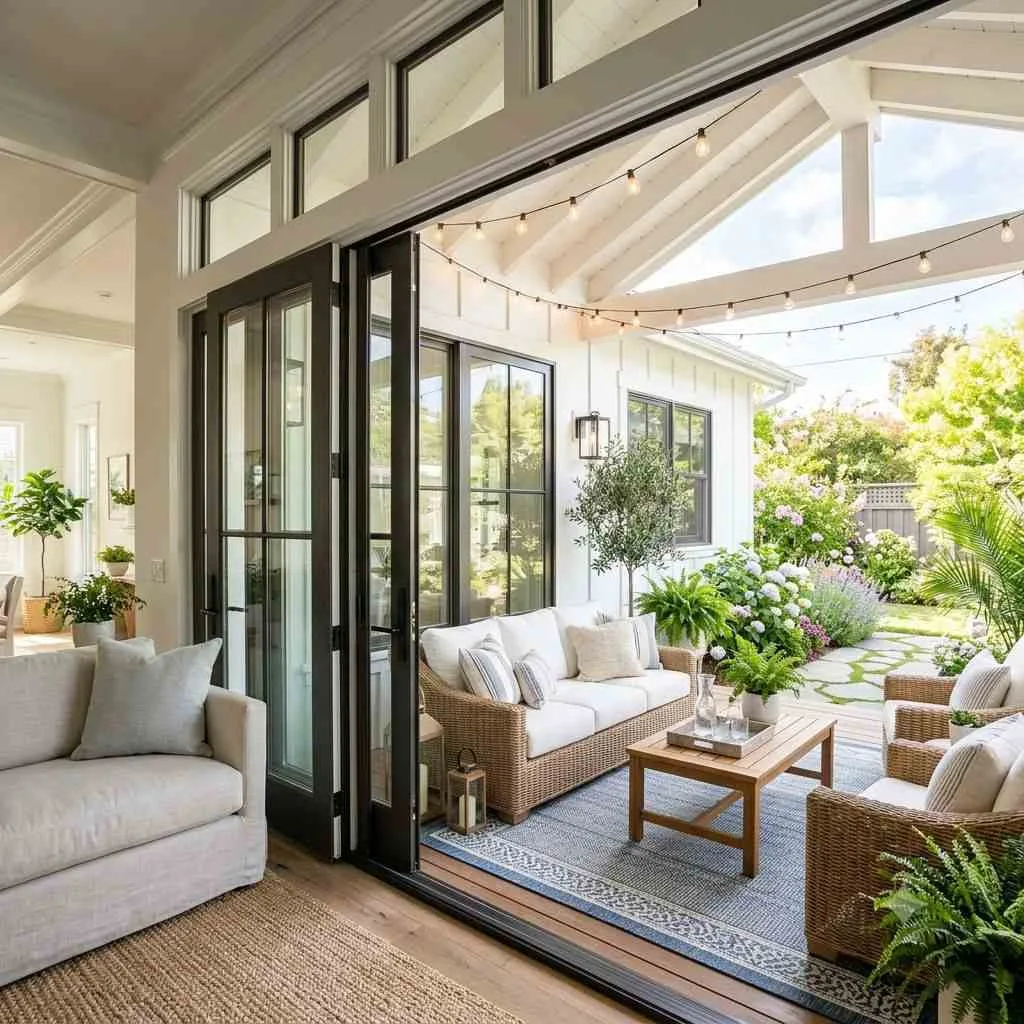 15 Coastal Summer Home Aesthetic Decor Ideas 16 Outdoor-Indoor Living Spaces