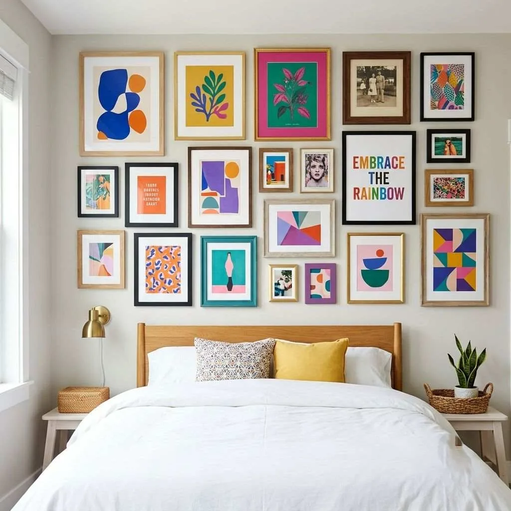 Embrace the Rainbow with a Gallery Wall of Colorful Prints