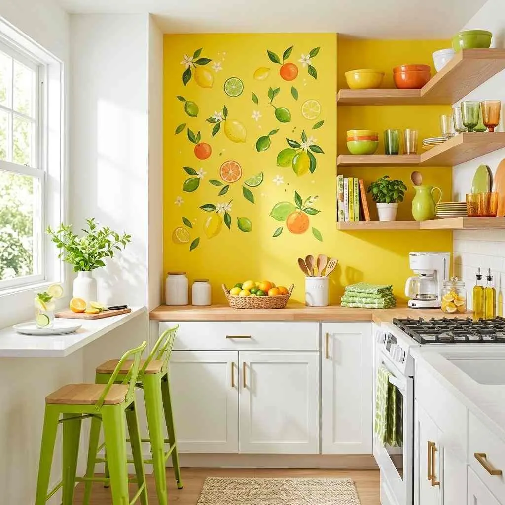 14 Colorful Summer Home Interior Designs to Brighten Your Space 2 Citrus Burst Kitchen