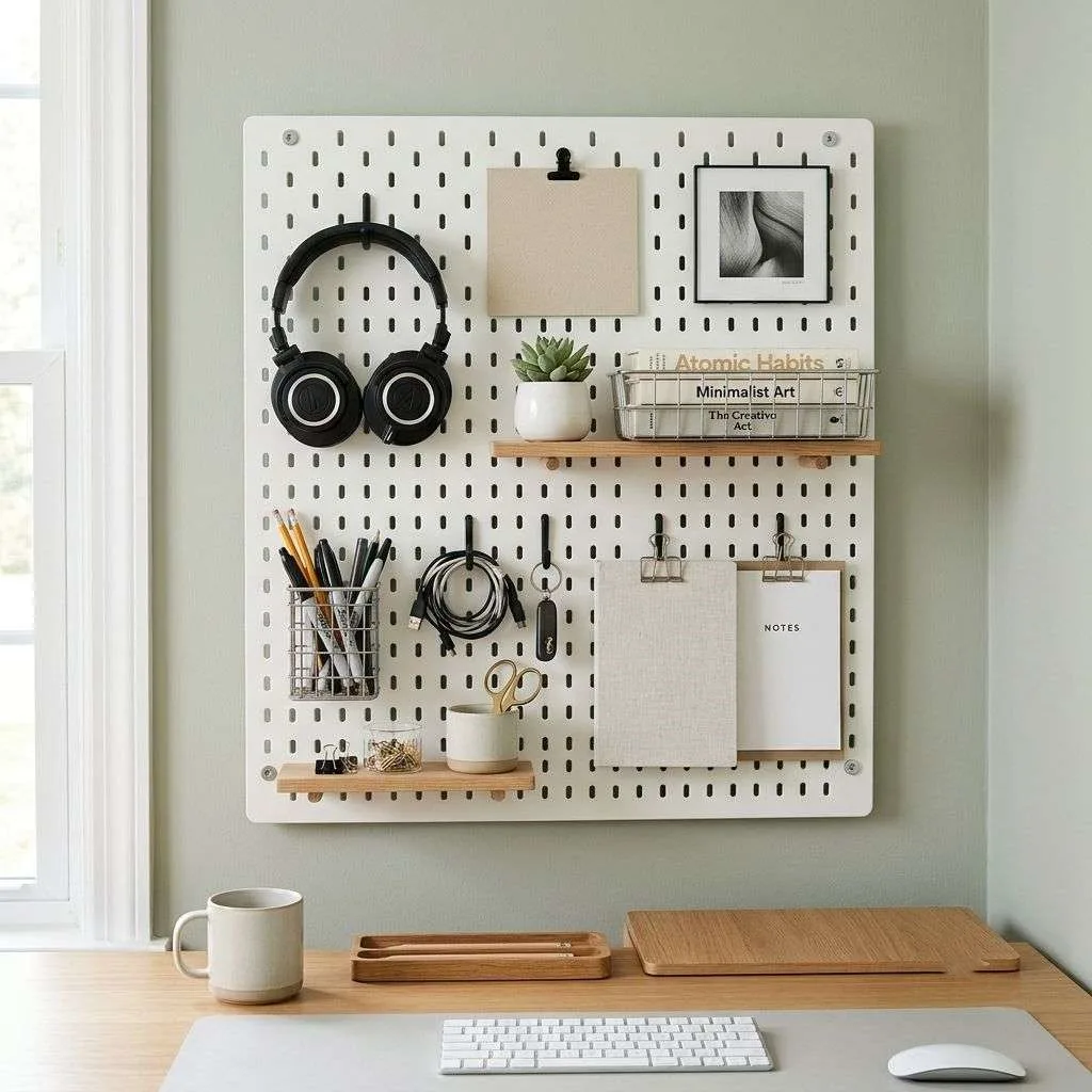 Incorporate a Pegboard for Stylish Vertical Storage