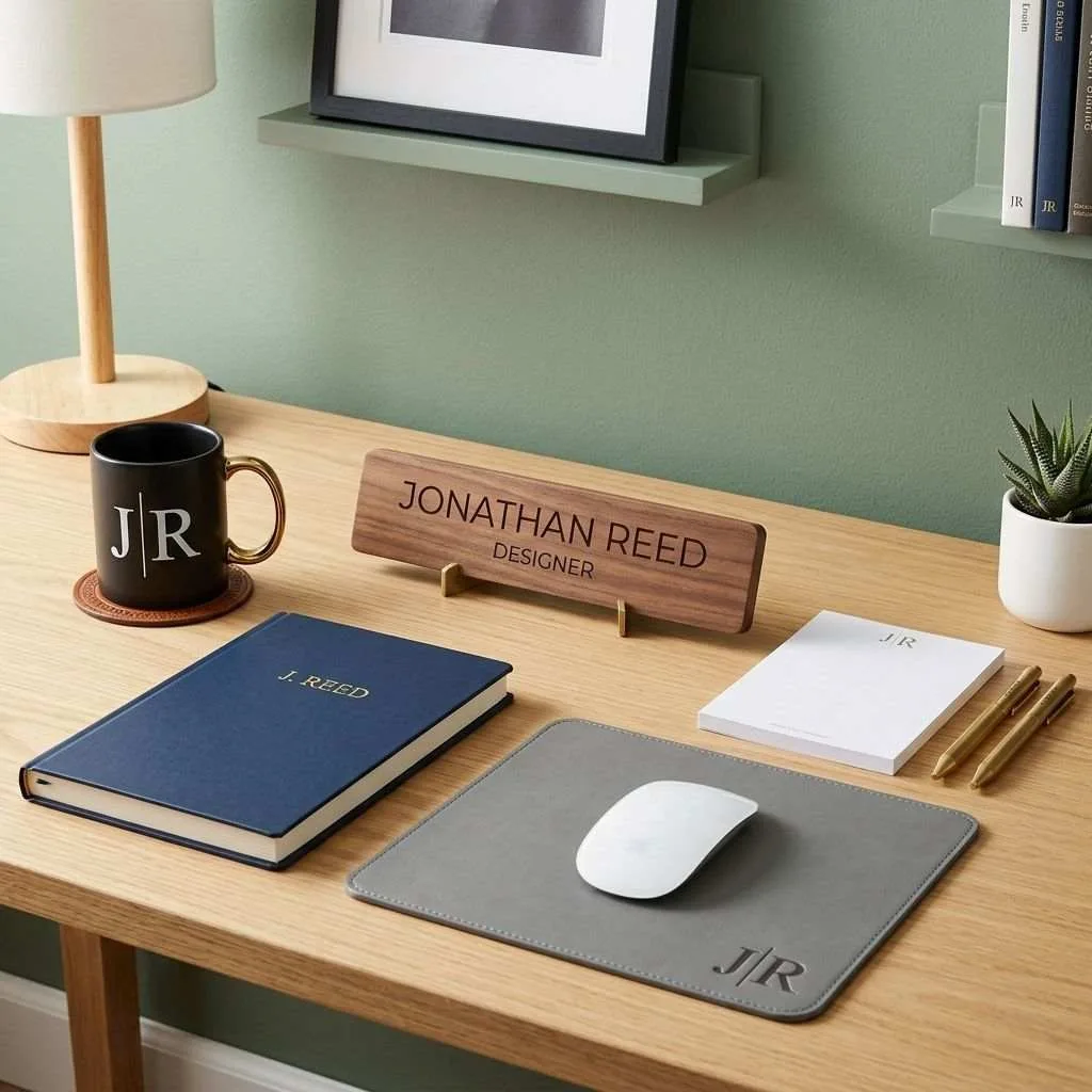 Personalize with a Custom Nameplate or Monogram Decor