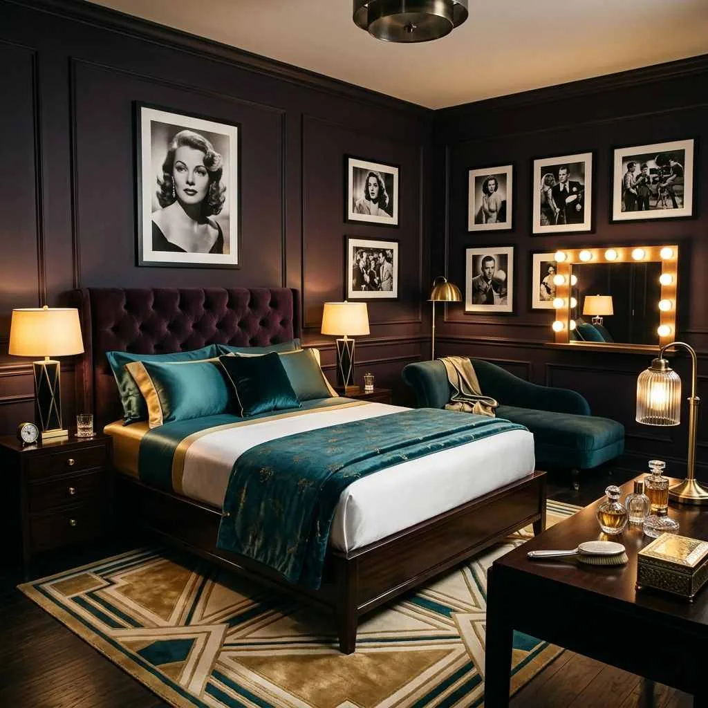 The Vintage Hollywood Glam Bedroom