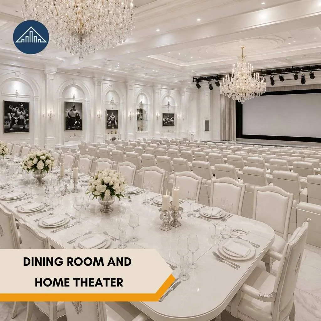  Largest House in Georgia Dining Room and Home Theater