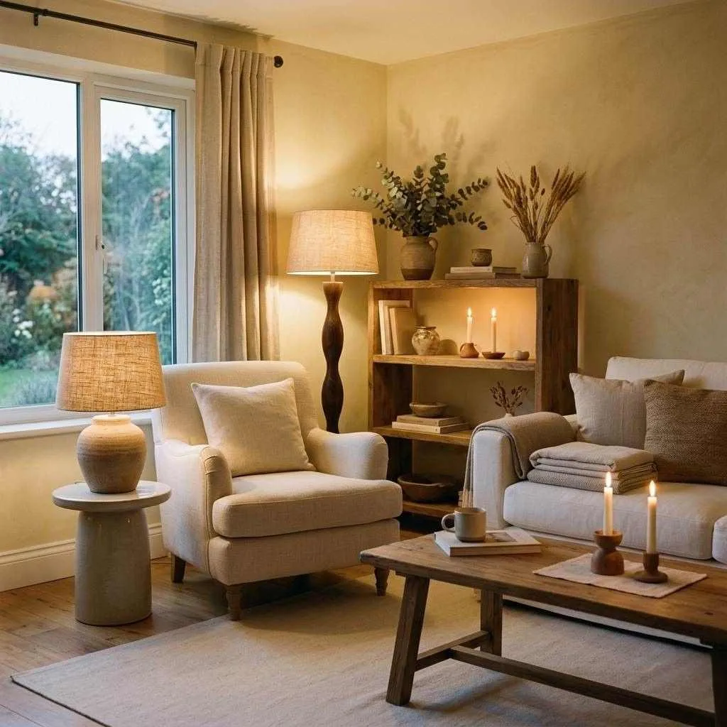 Soft Ambient Lighting With Natural Materials
