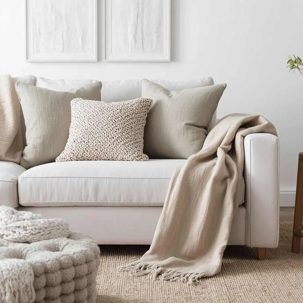 Natural Linen and Cotton Soft Furnishings