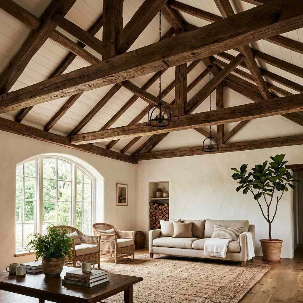 Wooden Beams — Real or Faux — on the Ceiling