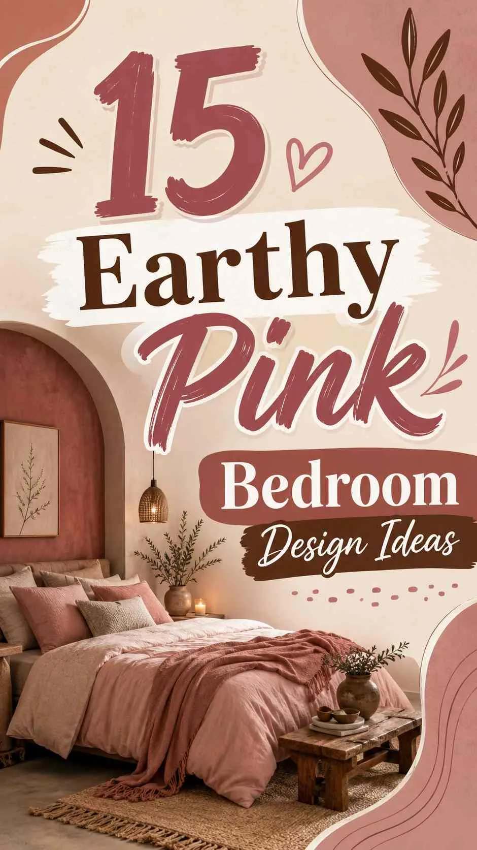 15 Earthy Pink Bedroom Design Ideas 1 Earthy Pink Bedroom Design Ideas