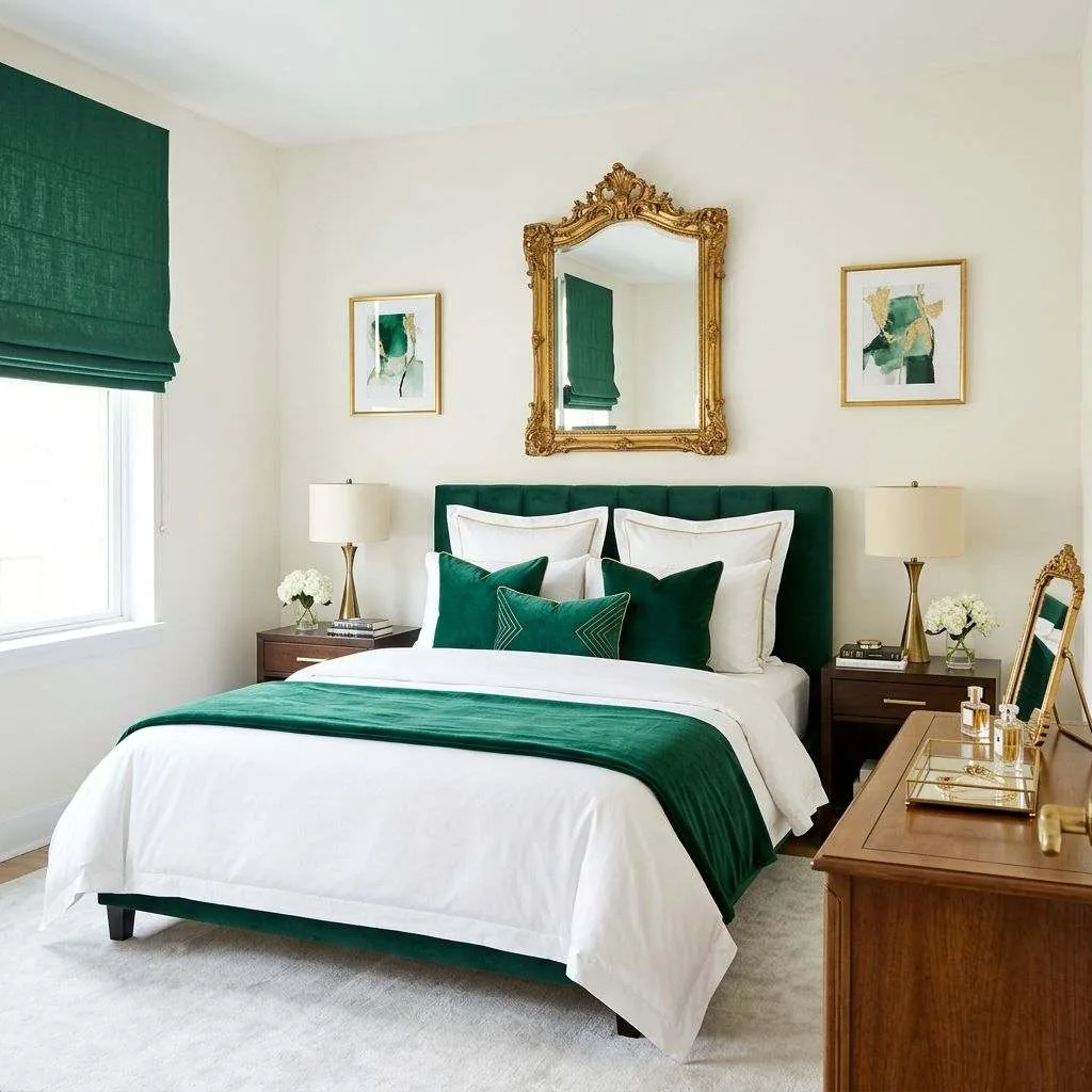 Emerald Green and Gold Color Palette for Glam Vibes